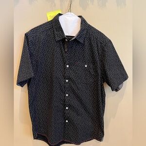 Burnside Black Casual Button Down Shirt Lightweight